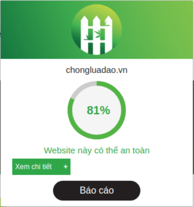 chongluadao duyệt web an toàn